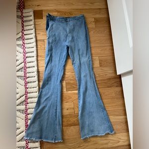 Pol Small Flare Jeans with Side Zip